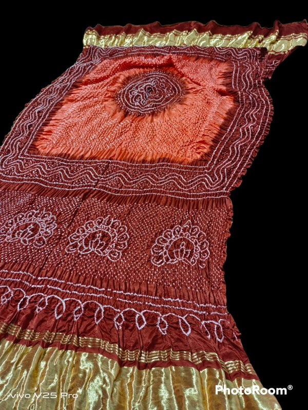 Pure Gaji Silk Morlo Dupatta - Leheriya