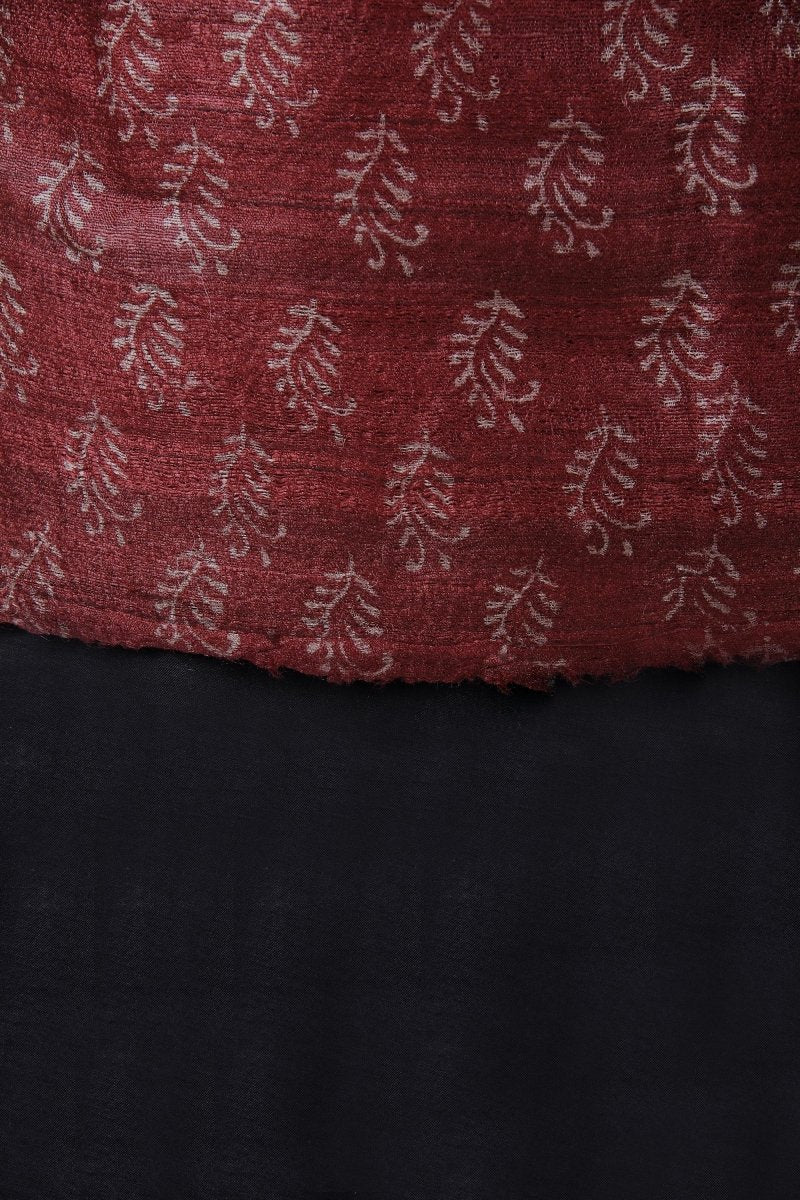 Pure Ghicha Silk Suit Hand Block Printed Salwar Kameez - Leheriya