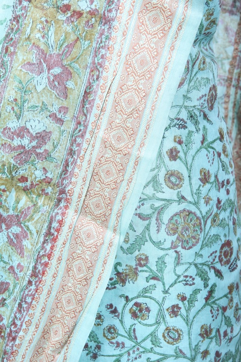 Pure Handloom Silk Suit - Leheriya