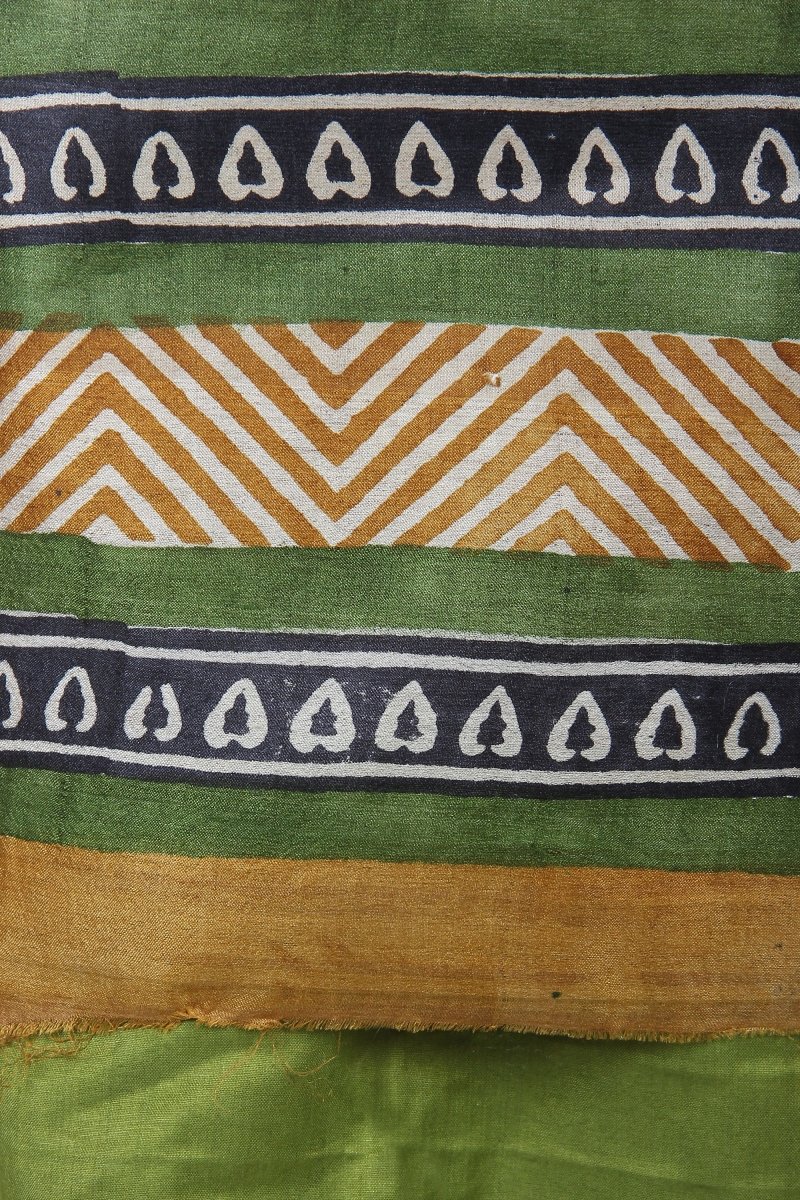 Pure Handloom Silk Suit with Maheshwari Silk Dupatta - Leheriya