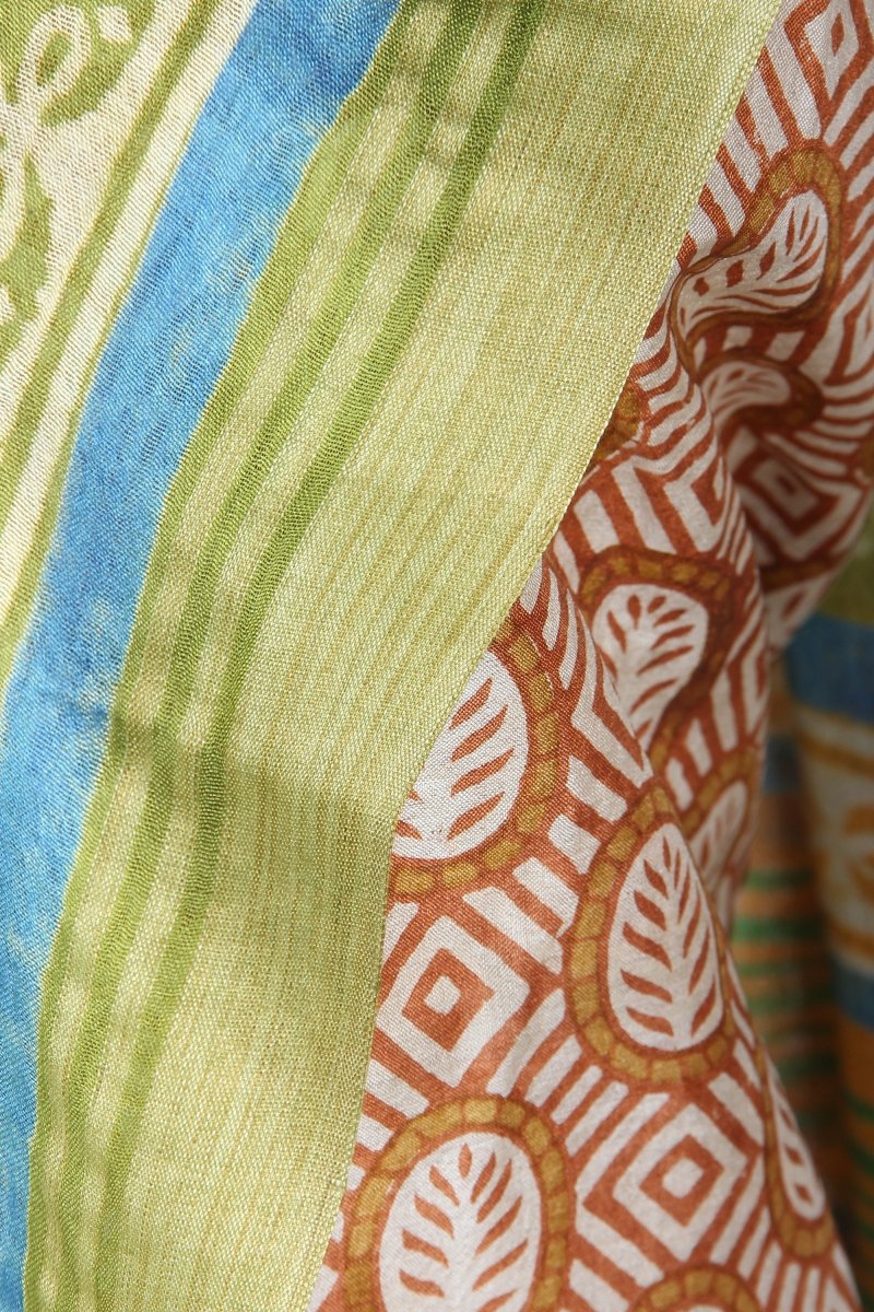 Pure Handloom Silk Suit with Maheshwari Silk Dupatta - Leheriya