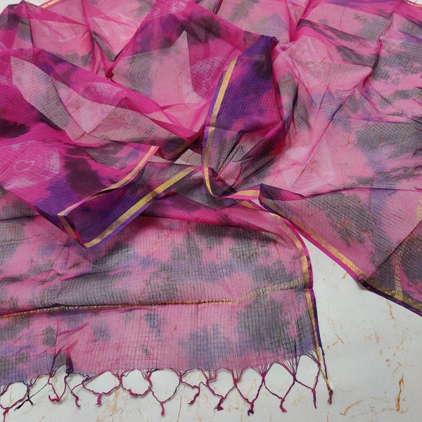 Pure Kota Cotton Shibori Dupatta - Leheriya