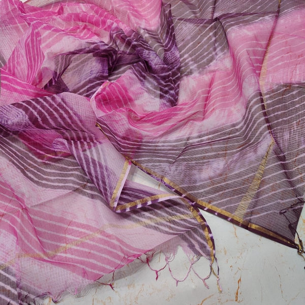 Pure Kota Cotton Shibori Dupatta - Leheriya