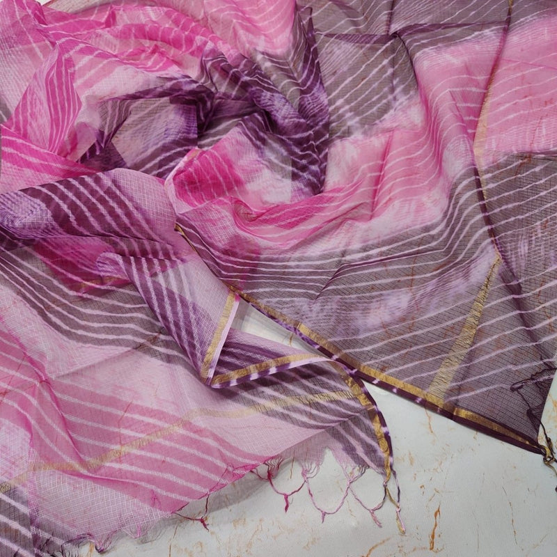 Pure Kota Cotton Shibori Dupatta - Leheriya