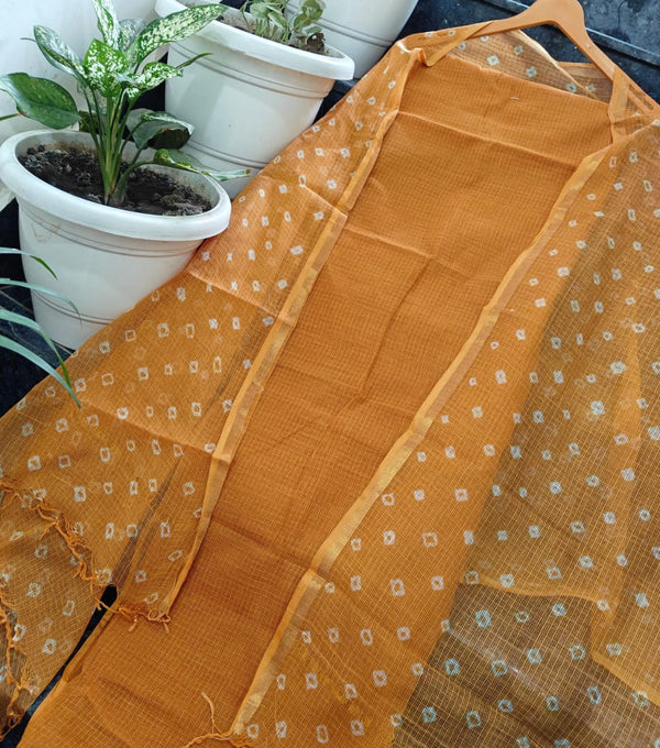 Pure Kota Doria Cotton 2 Pc Suit with Dupatta - Leheriya