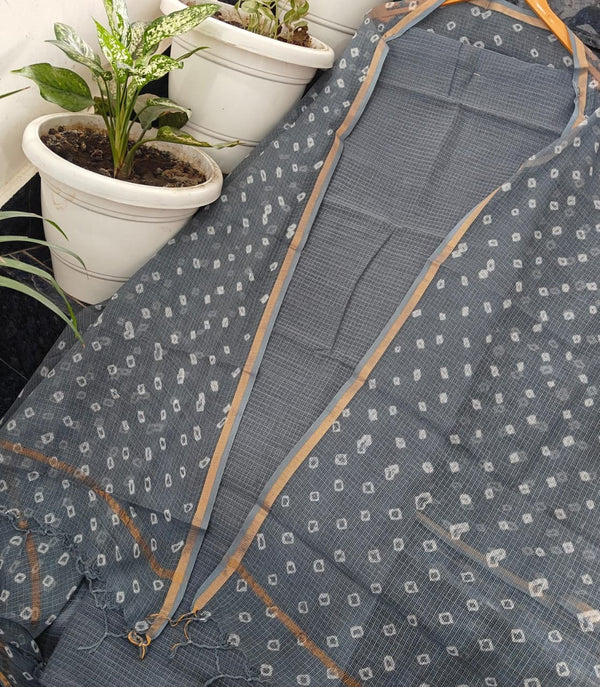 Pure Kota Doria Cotton 2 Pc Suit with Dupatta - Leheriya