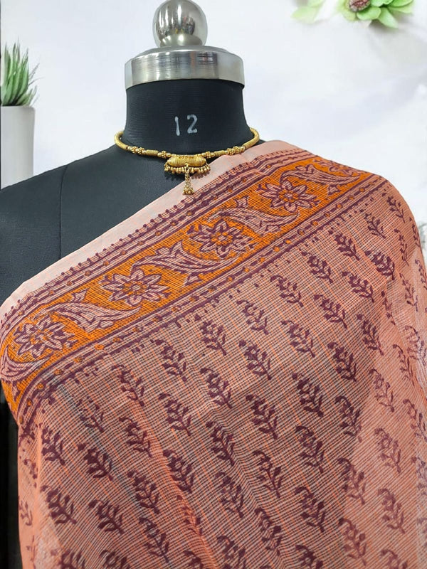 Pure Kota Doria Cotton Dupatta - Leheriya