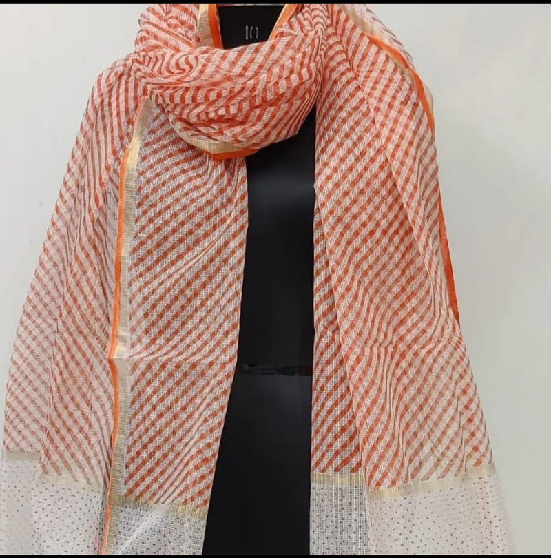 Pure Kota Doria Cotton Dupatta - Leheriya