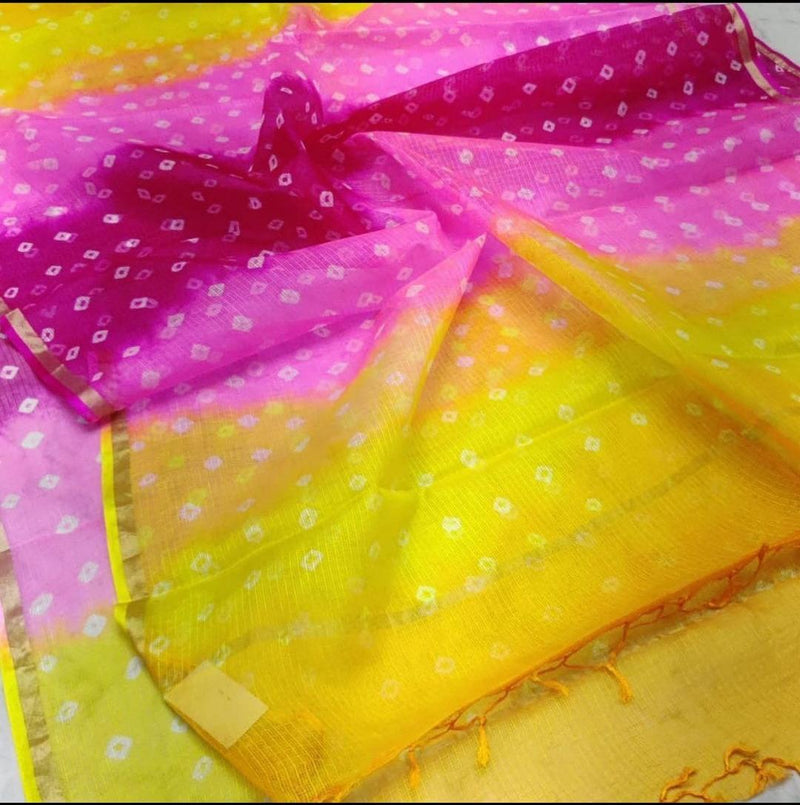 Pure Kota Doria Silk Dupatta - Leheriya