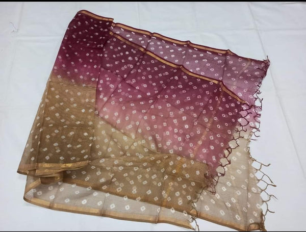 Pure Kota Doria Silk Dupatta - Leheriya