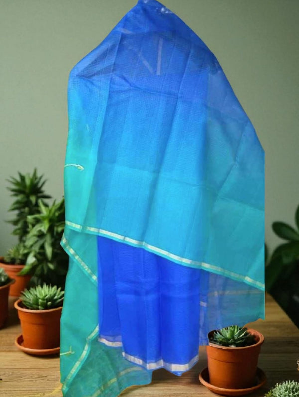 Pure Kota Doria Silk ||Tie - Dye || 3 Pc Unstitched Salwar Suit - Leheriya
