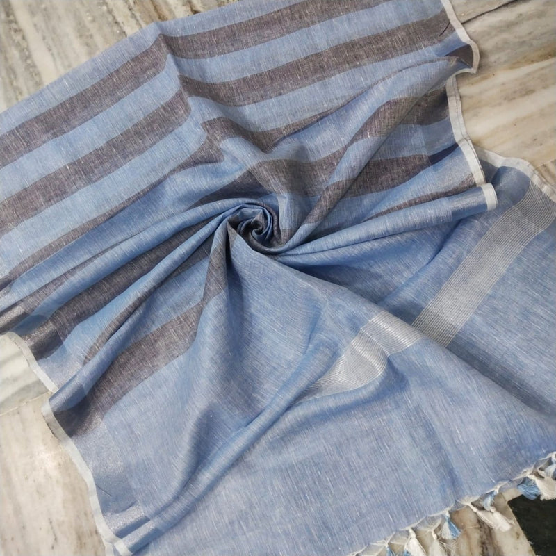 Pure Linen Dupatta - Leheriya