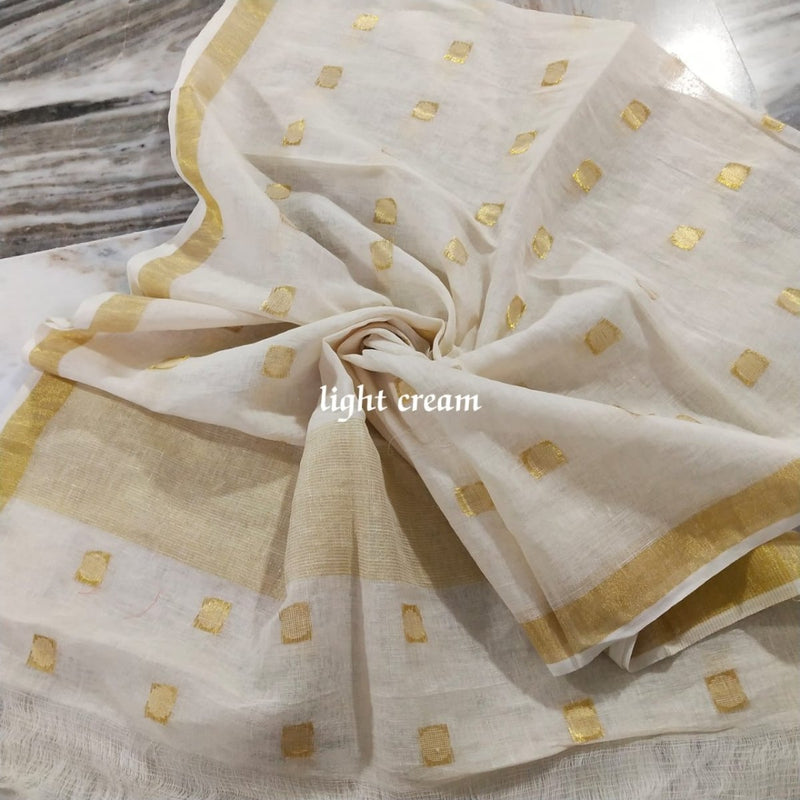 Pure Linen Dupatta - Leheriya