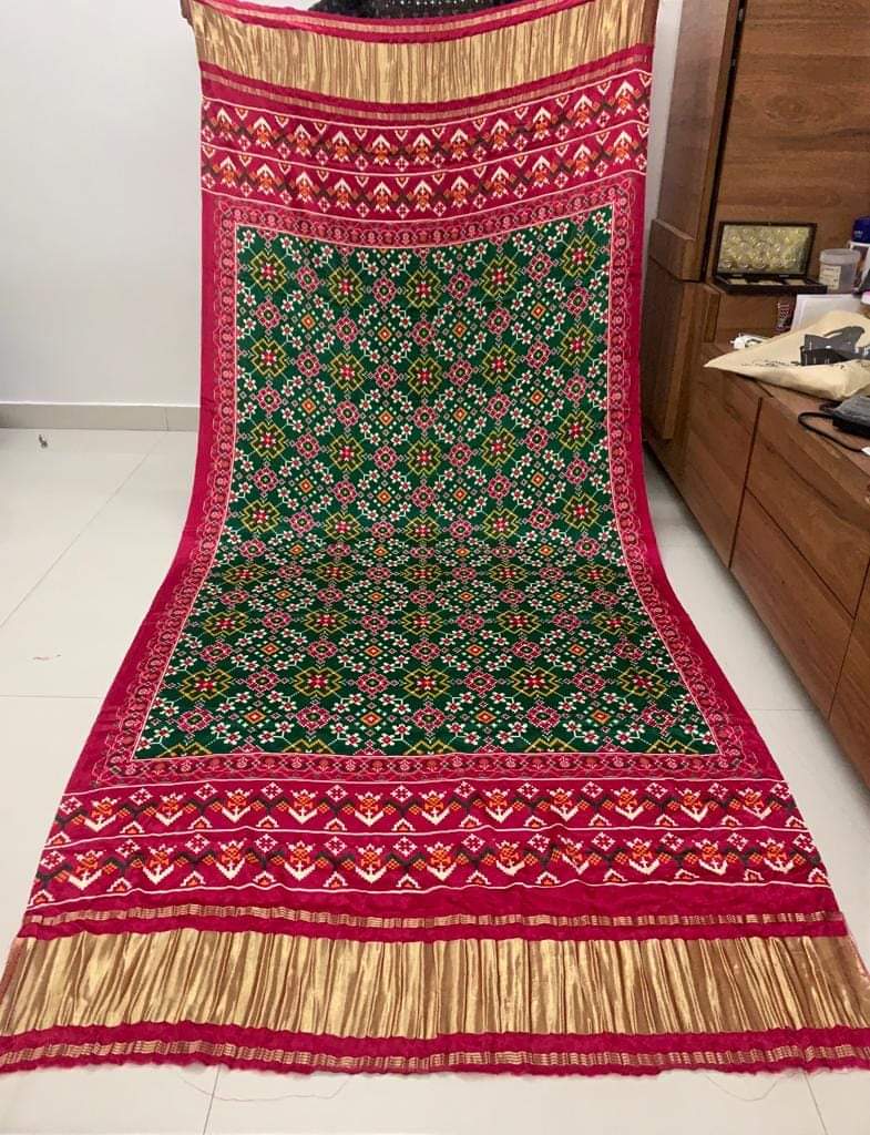 Pure Modal Silk Patola Digital Print Dupatta with Lagdi Patta - Leheriya