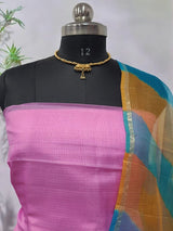 Pure Silk Kota Doria Tie & Dye 3 pc Salwar Suit with Multicolor Kota Doria Silk Dupatta - Leheriya