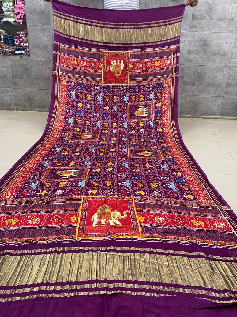 Pure Silk Patola Digital Print Dupatta with Silk Tissue Pallu - Limited Edition - Leheriya