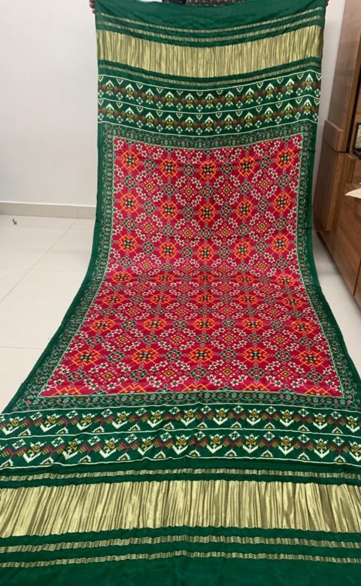 Pure Silk Patola Digital Print Dupatta with Silk Tissue Pallu - Limited Edition - Leheriya