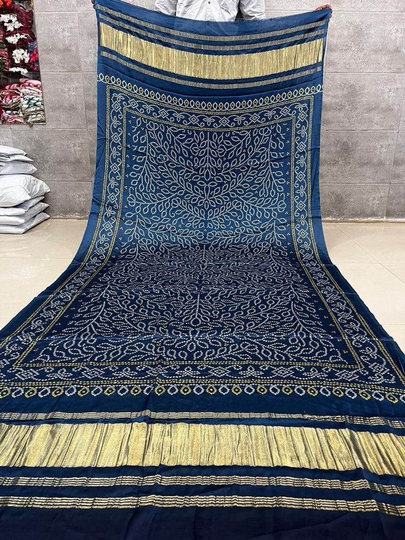 Pure Silk Patola Digital Print Dupatta with Silk Tissue Pallu - Limited Edition - Leheriya