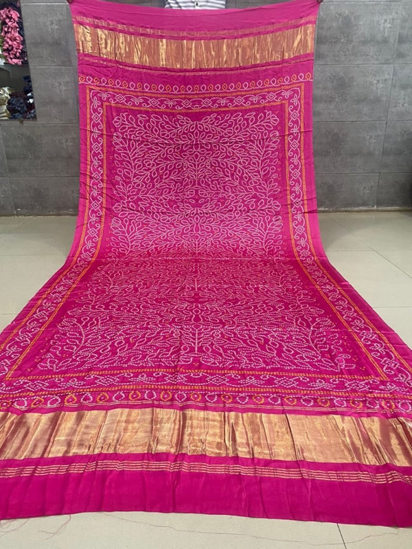 Pure Silk Patola Digital Print Dupatta with Silk Tissue Pallu - Limited Edition - Leheriya