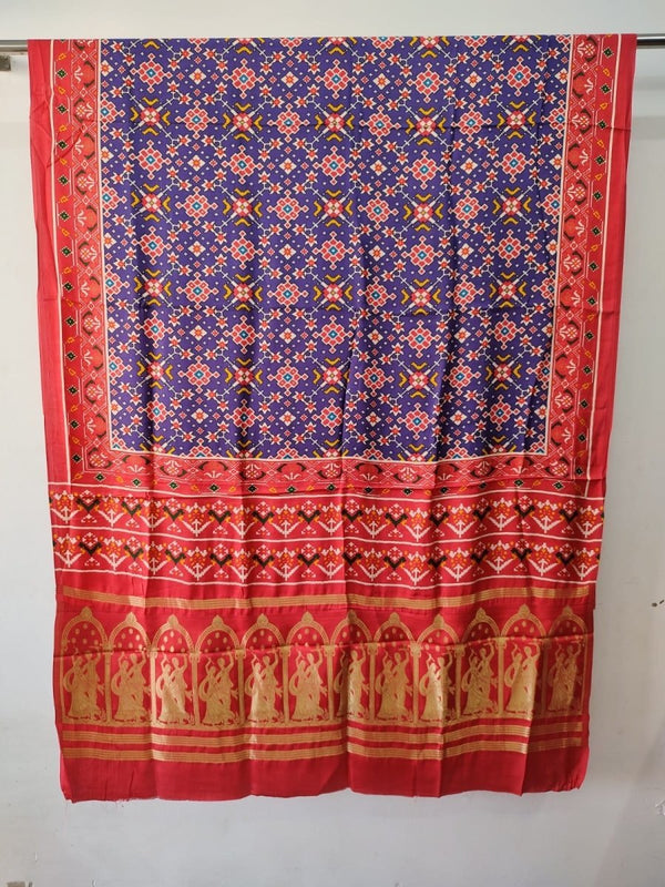 Pure Silk Patola Print Dupatta with Naksi Zari Patta - Limited Edition - Leheriya