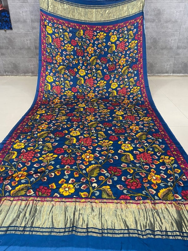 Pure Silk Patola Print Dupatta with Silk Tissue Pallu - Leheriya