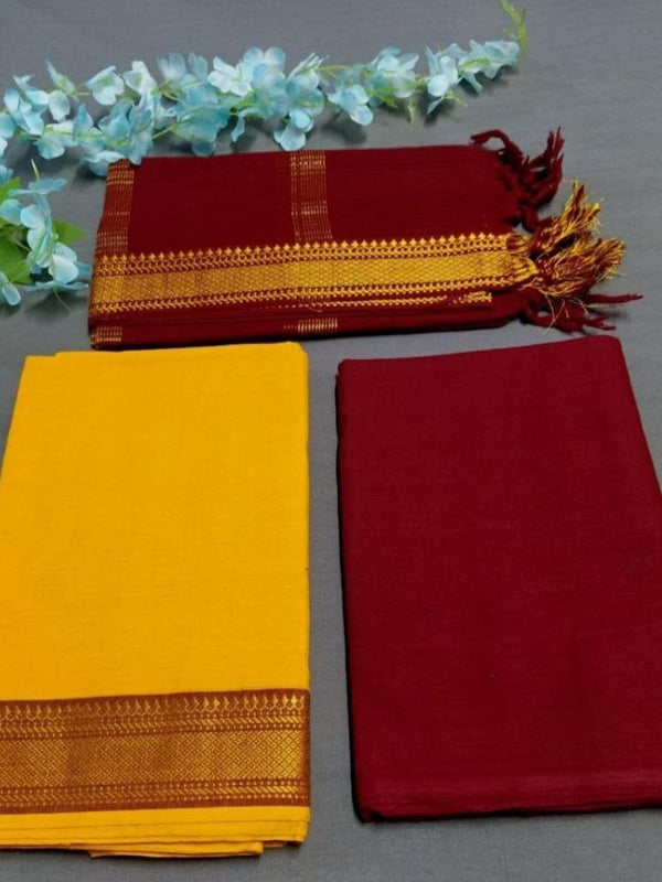 Pure South Cotton Mangalgiri Salwar Suit - Leheriya
