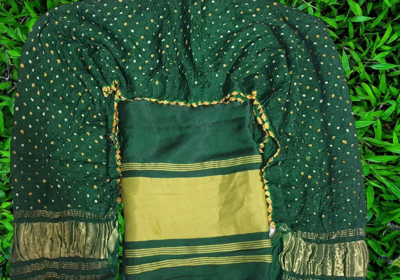 Pure Modal Silk 2 pc Salwar Suit | Dark Green |