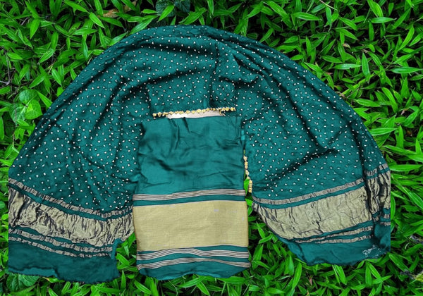 Pure Modal Silk 2 pc Salwar Suit | Teal Green |