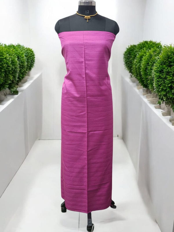 Semi Tussar Silk 3 pc Unstitched Salwar Suit with Chanderi Dupatta - Leheriya
