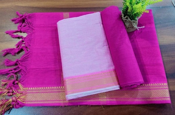 South Cotton Mangalgiri 3pc Salwar Suit - Leheriya