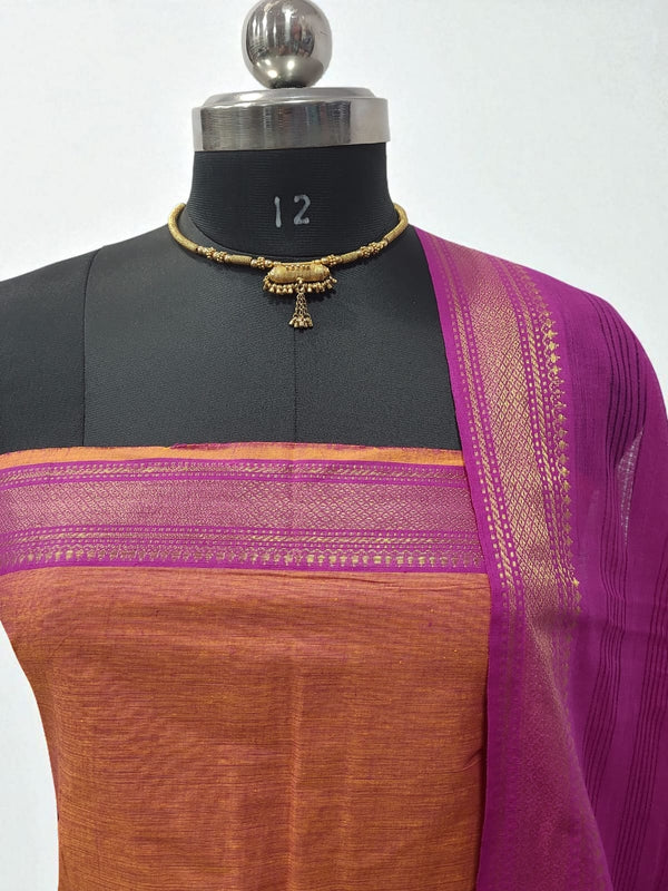 South Cotton Mangalgiri Salwar Suit with Nizam Border || - Leheriya