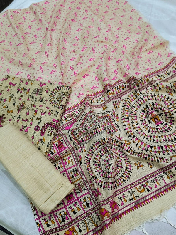 Warli Print 3pc Salwar Suit - Leheriya