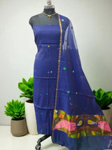 Woven Jamdani Paithani Fusion 2 pc Salwar Suit Set - Leheriya