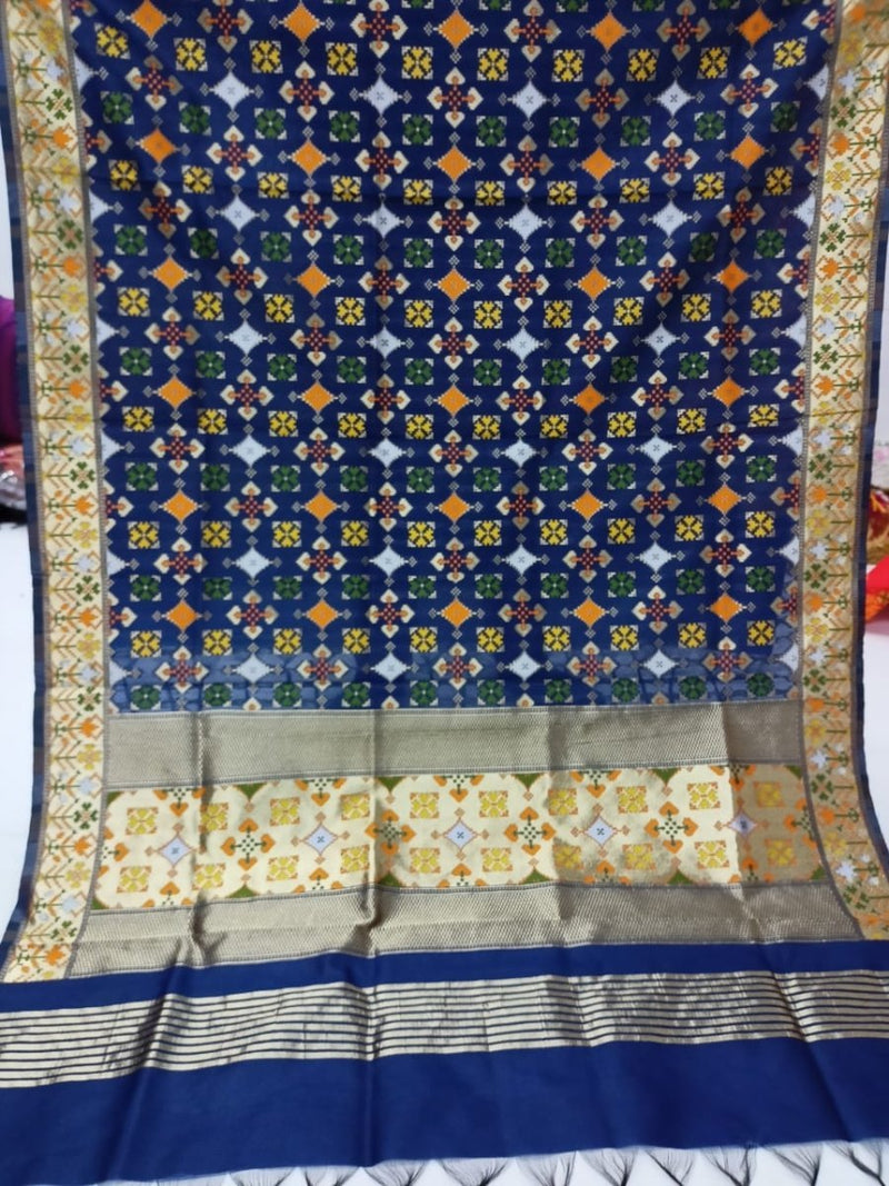 Woven Patola Banarasi Silk Dupatta - Leheriya