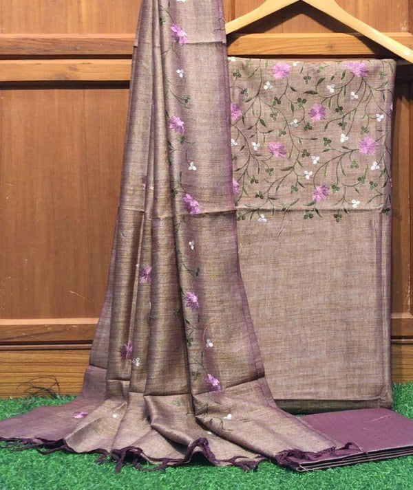 Premium Quality Khadi Cotton Salwar Suit with Resham Embroidery