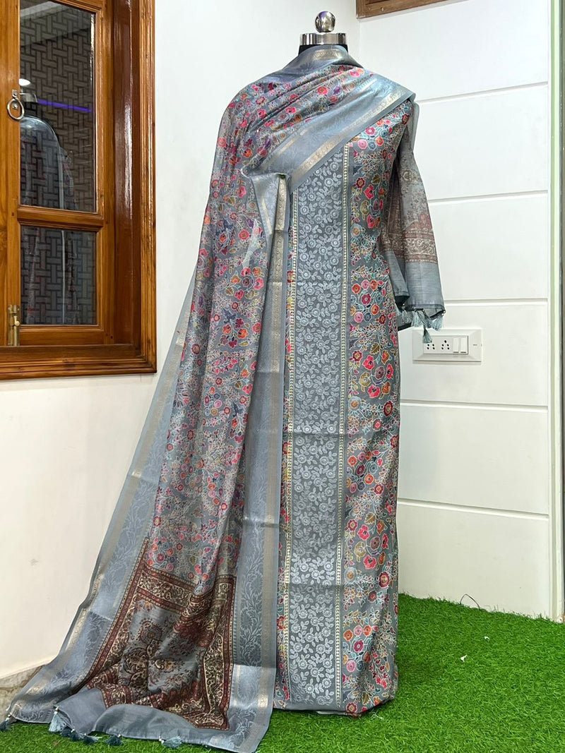 Pure Banarasi Chanderi Silk Unstitched Salwar Suit