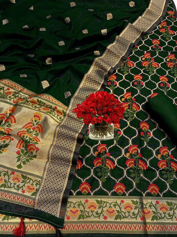 Pure Banarasi Cotton Silk Premium Quality Full Jaal Work Salwar Suit with Banarasi Dupatta