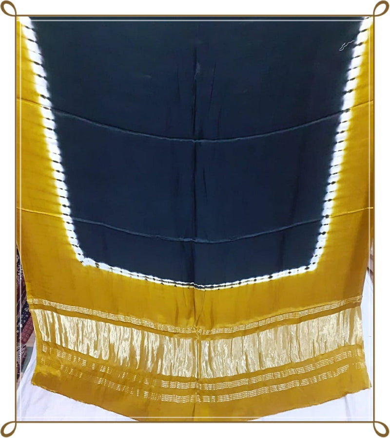 Pure Modal Silk Plain Dupatta with Silk Tissue Pallu