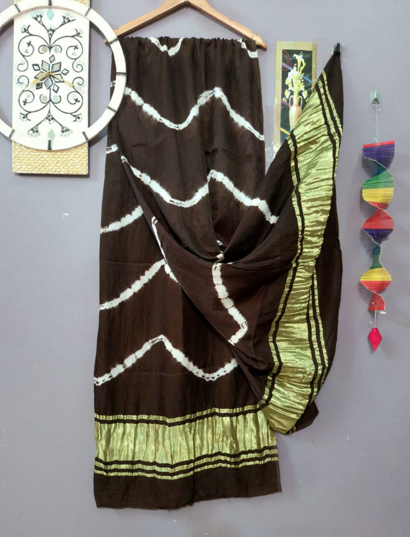 Pure Modal Silk Shibori Dupatta Lagdi Patto