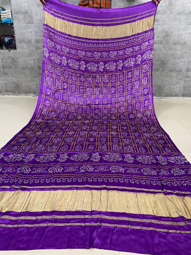 Pure Silk Patola Digital Print Dupatta with Silk Tissue Pallu