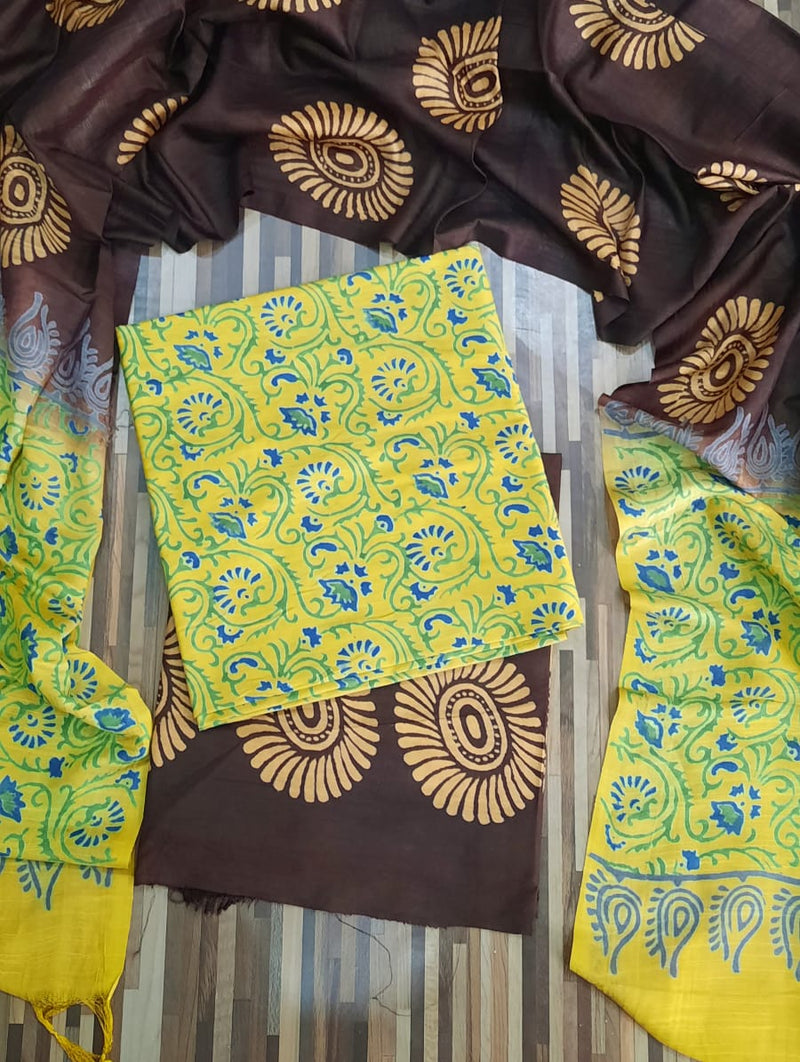Premium Quality Cotton Silk Block Printed Salwar Suit