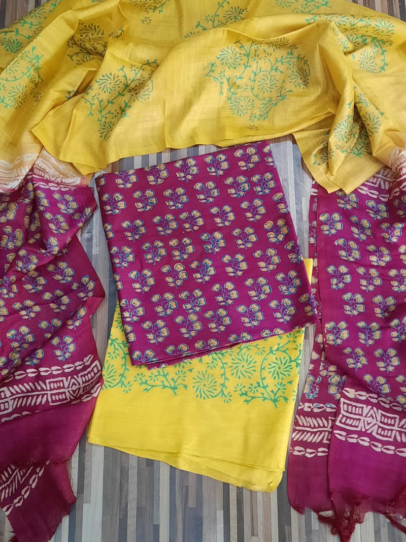 Premium Quality Cotton Silk Block Printed Salwar Suit